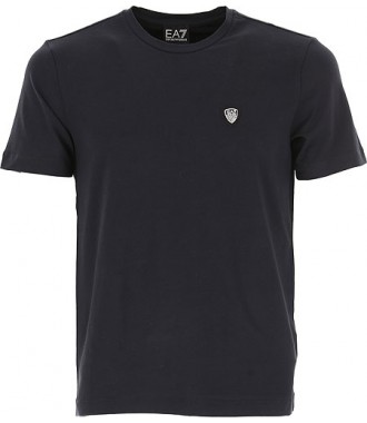 EMPORIO ARMANI EA7 luksusowy męski t-shirt BLACK