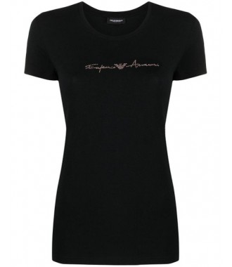 EMPORIO ARMANI markowy damski t-shirt BLACK