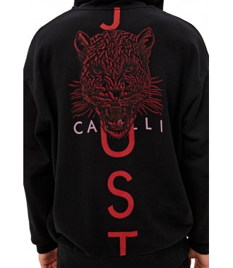 JUST CAVALLI luksusowa włoska bluza TIGER NERO -50%%%