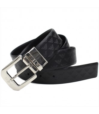 EMPORIO ARMANI luksusowy sk&oacute;rzany pasek ITALY