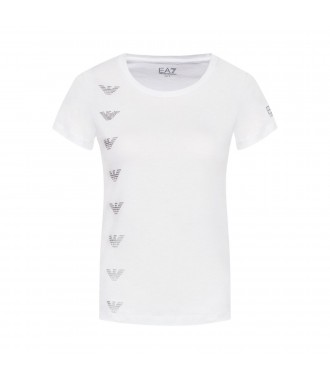 EMPORIO ARMANI EA7 markowy damski t-shirt BIANCO