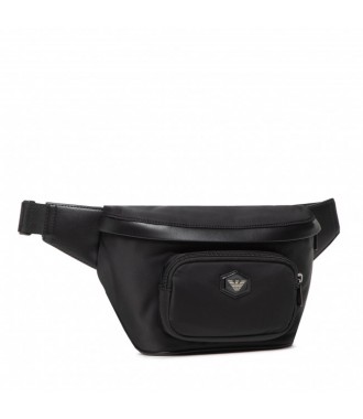 EMPORIO ARMANI efektowna męska saszetka nerka NERO