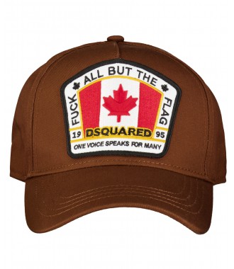 DSQUARED2 włoska czapka z daszkiem NOCCIOLA