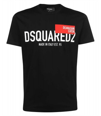 DSQUARED2 włoski t-shirt cool fit NERO -40%