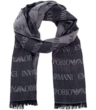 EMPORIO ARMANI męski luksusowy szal ITALY BLUE