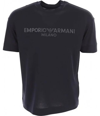 EMPORIO ARMANI luksusowy męski t-shirt BLU NAVY