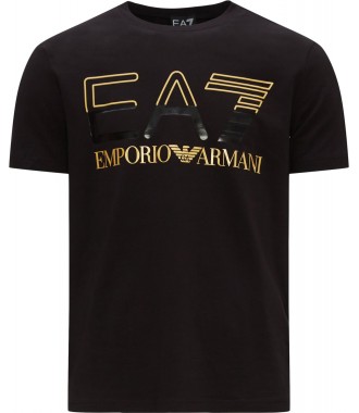 EMPORIO ARMANI EA7 stylowy męski t-shirt GOLD