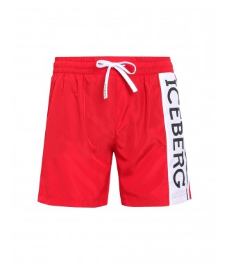 ICEBERG włoskie szorty kąpielowe spodenki RED