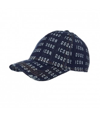 DSQUARED2 ICON markowa czapka DENIM BLU