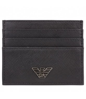 EMPORIO ARMANI efektowny męski wizytownik sk&oacute;rzany 2023