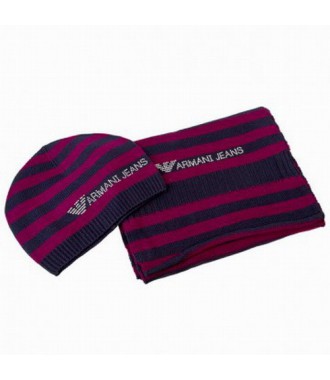 ARMANI JEANS szalik+czapka efektowny damski zestaw SALE